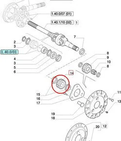 CNH KOŁO CENTRALNE ZWOLNICY NEW HOLLAND 5145501 - Części i akcesoria do maszyn rolniczych CNH KOŁO CENTRALNE ZWOLNICY NEW HOLLAND 5145501 - Części i akcesoria do maszyn rolniczych - miniaturka - grafika 1