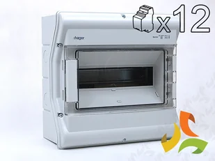 Hager Polo Rozdzielnica natynkowa vector II VE112L - Rozdzielnie elektryczne - miniaturka - grafika 2