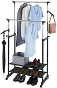 Wieszaki i stojaki - Wenko Teleskopowy wieszak na ubrania szafa na kółkach B00K7XS8N6 - miniaturka - grafika 1