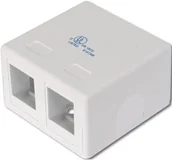 Panele krosownicze - Digitus Professional Punkt konsolidacji 2 Porty bez wyposażenia Professional AT-AG 302A-WH - miniaturka - grafika 1