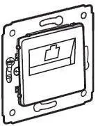 Legrand Gniazdo ścienne CARIVA Telefoniczne Pojedyncze 1xRJ11 773638 biały - Gniazdka elektryczne - miniaturka - grafika 4