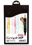 Kredki, ołówki, pastele i pisaki - Zestaw 12 promarkerów GI00133 Characters Colors GRAPHIT - miniaturka - grafika 1