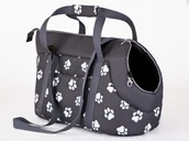 Transportery dla kotów - Hobbydog Torba - Grafitowa w łapki - Rozmiar 2 - miniaturka - grafika 1