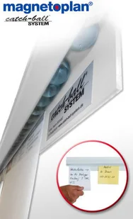 MAGNETOPLAN Listwa magnetyczna CATCH-BALL 600mm PLASTIK BIAŁA 21008600 - Akcesoria do tablic - miniaturka - grafika 2