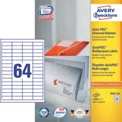 Etykiety samoprzylepne i bloki etykiet - Avery Zweckform Etykiety uniwersalne Zweckform trwałe 48,5 x 16,9mm 200 ark./op. 3667-200 - miniaturka - grafika 1