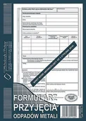 Druki akcydensowe - Michalczyk&Prokop FORMULARZ PRZYJĘCIA ODPADÓW METALI - miniaturka - grafika 1