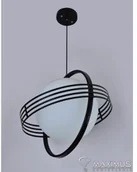 Lampy sufitowe - Lampex Lampa wisząca Saturno B Czarny 314/B E-27 1x60W - miniaturka - grafika 1