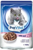 Mokra karma dla kotów - PreVital 100g Cielęcina w sosie dla kota Saszetka - miniaturka - grafika 1