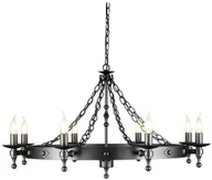 Lampy sufitowe - Elstead Lighting Żyrandol LAMPA wisząca WARWICK WR8 GR metalowa OPRAWA świecznikowa grafi - miniaturka - grafika 1