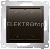 Wyłączniki światła i elektryczne - Kontakt Simon DZW2.01/46 Łącznik żaluzjowy podwójny. W komplecie z pierścieniem - miniaturka - grafika 1