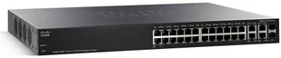 Linksys SF300-24PP 24-port 10/100 PoE+ Managed Switch w/Gig Uplinks SF300-24PP-K9-UK (SF300-24PP-K9-EU) - Switche - miniaturka - grafika 2