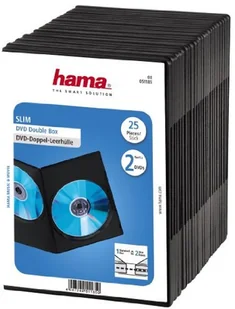 Hama Slim DVD Double Jewel Case pack of 25 black 51185 51185 - Pudełka i akcesoria na płyty CD - miniaturka - grafika 2