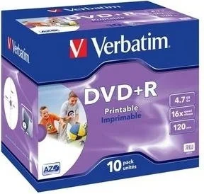 Verbatim DVD+R 4.7GB x16 do nadruku Pudełko (43508) - Nośniki danych - miniaturka - grafika 2
