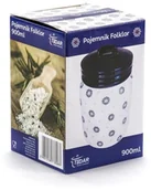 Pojemniki kuchenne - Tadar Pojemnik Ceramiczny Folklor Kółka Beżowy 0,9 L Wh - miniaturka - grafika 1