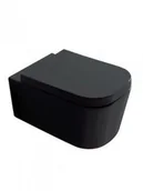 Deski sedesowe - Galassia Meg11 Deska sedesowa twarda wolnoopadająca, czarna 5455NE - miniaturka - grafika 1