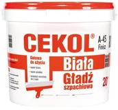 Gipsy i gładzie gipsowe - Cekol Gotowa gładź szpachlowa A-45 20 kg biała - miniaturka - grafika 1