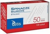 Spinacze i klipsy do papieru - Tetis Spinacze orkągłe okrągłe 50mm GS140-D 100 sztuk - miniaturka - grafika 1