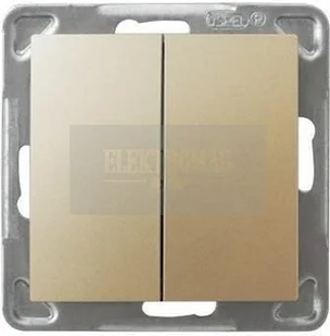 Ospel Wyłącznik ścienny IMPRESJA MODUŁ dwugrupowy złoty metalik - Wyłączniki światła i elektryczne - miniaturka - grafika 2