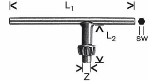 Bosch Klucz do zębatych uchwytów wiertarskich D 1607950045 - Klucze i nasadki - miniaturka - grafika 2