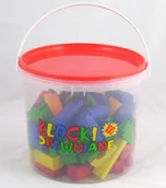 Klocki - B&B Kolorowe klocki w wiaderku 7005 - miniaturka - grafika 1