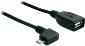 Kable USB - Delock Kabel USB 2.0 83271 [1x Złącze męskie micro-USB 2.0 B 1x Złącze żeńskie USB 2.0 A] 0.50 m czarny - miniaturka - grafika 1