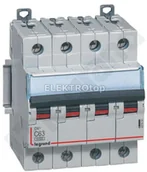 Bezpieczniki elektryczne - Legrand 407934 WYŁ. NADPRĄDOWY S304 DX3 6000A C63 4P - miniaturka - grafika 1