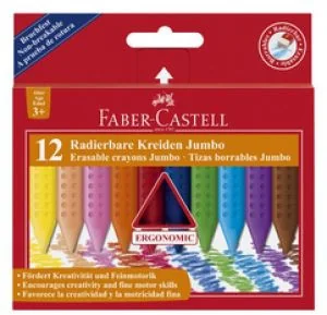 Faber-Castell kredki świecowe, trójkątne, Jumbo Grip, 12 kolorów - Kredki, ołówki, pastele i pisaki - miniaturka - grafika 2