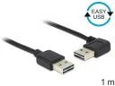 Kable USB - Delock Kabel USB A - A 1.00m 90 Easy USB 83464 - miniaturka - grafika 1