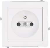 Gniazdka elektryczne - Karlik Deco Biały Gniazdo Pojedyncze z uziemieniem DGP-1z - miniaturka - grafika 1