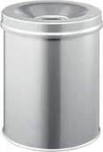 Kosze biurowe - Durable Kosz na śmieci okrągły 15l SAFE srebrny - miniaturka - grafika 1