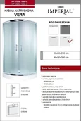 Kabiny prysznicowe - Imperial KP-VERA-1590-C KPVERA1590C - miniaturka - grafika 1