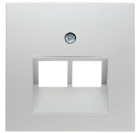 Klawisze i ramki - Berker Pokrywa gniazda RJ12/RJ45 podwójnego biała 5314098989 B.Kwadrat (161106) - miniaturka - grafika 1