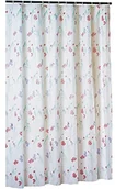 Zasłony prysznicowe - MSV 140034 do zasłony prysznicowej, PCW, wzór kwiatowy, 200 x 18 x 1 cm, biały/wielobarwny (743/140034) - miniaturka - grafika 1