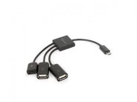 Gembird Kabel OTG USB Micro BM > 2xUSB-AF+Micro BF 13cm (MXSCBPUR) - Kable - miniaturka - grafika 3