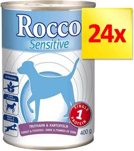 Rocco 20 + 4 gratis! Sensitive 24 x 400 g Kurczak i ziemniaki - Mokra karma dla psów - miniaturka - grafika 3