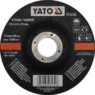 Yato Tarcza do szllifowania kamienia 115x6,0x22 mm YT-6132 - Materiały ścierne - miniaturka - grafika 2