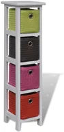 Regały - vidaXL Szafka regał z kolorowymi koszami - miniaturka - grafika 1