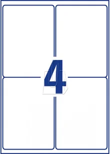 Zweckform Etykiety wysyłkowe białe, kryjące; A4, 100 ark./op., 99,1 x 139 mm, białe ZW253 - Etykiety do drukarek Zweckform Etykiety wysyłkowe białe, kryjące; A4, 100 ark./op., 99,1 x 139 mm, białe ZW253 - Etykiety do drukarek - miniaturka - grafika 4