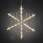 Oświetlenie świąteczne - KonstSmide Dekor. lampki LED Płatki śniegu, 40 cm, 24-pkt - miniaturka - grafika 1