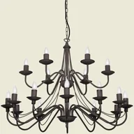 Lampy sufitowe - Aldex Żyrandol klasyczny 18pł RÓŻA Czarny 397S1 - miniaturka - grafika 1