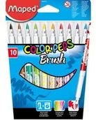 Flamastry - Maped Flamastry COLORPEPS BRUSH 10 szt - CORE129 NB-6870 - miniaturka - grafika 1