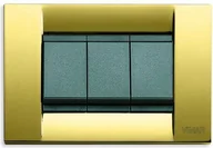 Klawisze i ramki - Vimar Ramka Classic 3M złoty polerowany 16733.32 - miniaturka - grafika 1