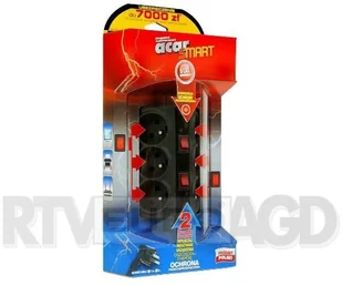 HSK Listwa zasilająca Acar SMART 1,5m czarny 5904743390006 - Listwy zasilające - miniaturka - grafika 2