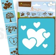 Prace ręczne dla dzieci - AVENUE MANDARINE Zestaw Avenue Mandarine (6 szablonów, 15 x 15 cm, odpowiedni dla dzieci od 3 lat, do kredek filcowych i kolorowych, farb lub kolorowych bomb), 6 szt. w opakowaniu - miniaturka - grafika 1