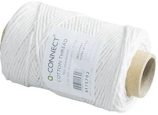 Q-Connect Nici bawełniane nabłyszczane, 100g, 80m, białe KF15702 - Akcesoria do pakowania - miniaturka - grafika 3
