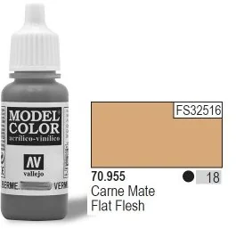 VALLEJO Farba Nr18 Flat Flesh Matt 17ml - Akcesoria i części modelarskie - miniaturka - grafika 2