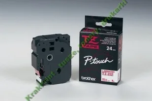 Brother TZ-252 24mm Taśma Laminowana, czerwony nadruk/białe tło [TZ-252] - Etykiety do drukarek - miniaturka - grafika 2