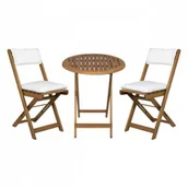 Meble ogrodowe - Fieldmann FDZN 4003 Stół +2 krzesla + poduszki (Drewno akacjowe) - miniaturka - grafika 1