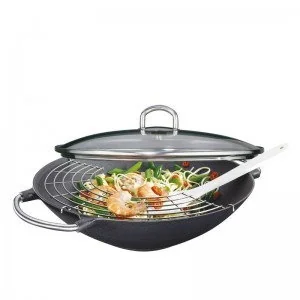 Küchenprofi 0410001036 wok ze szklaną pokrywką i akcesoriami, 36 cm 0410001036 - Przybory do gotowania - miniaturka - grafika 2