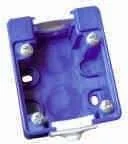 Gniazdka elektryczne - PCE Puszka do gniazd jednofazowych o kołnierzach 50x50mm niebieska 106-0H - miniaturka - grafika 1